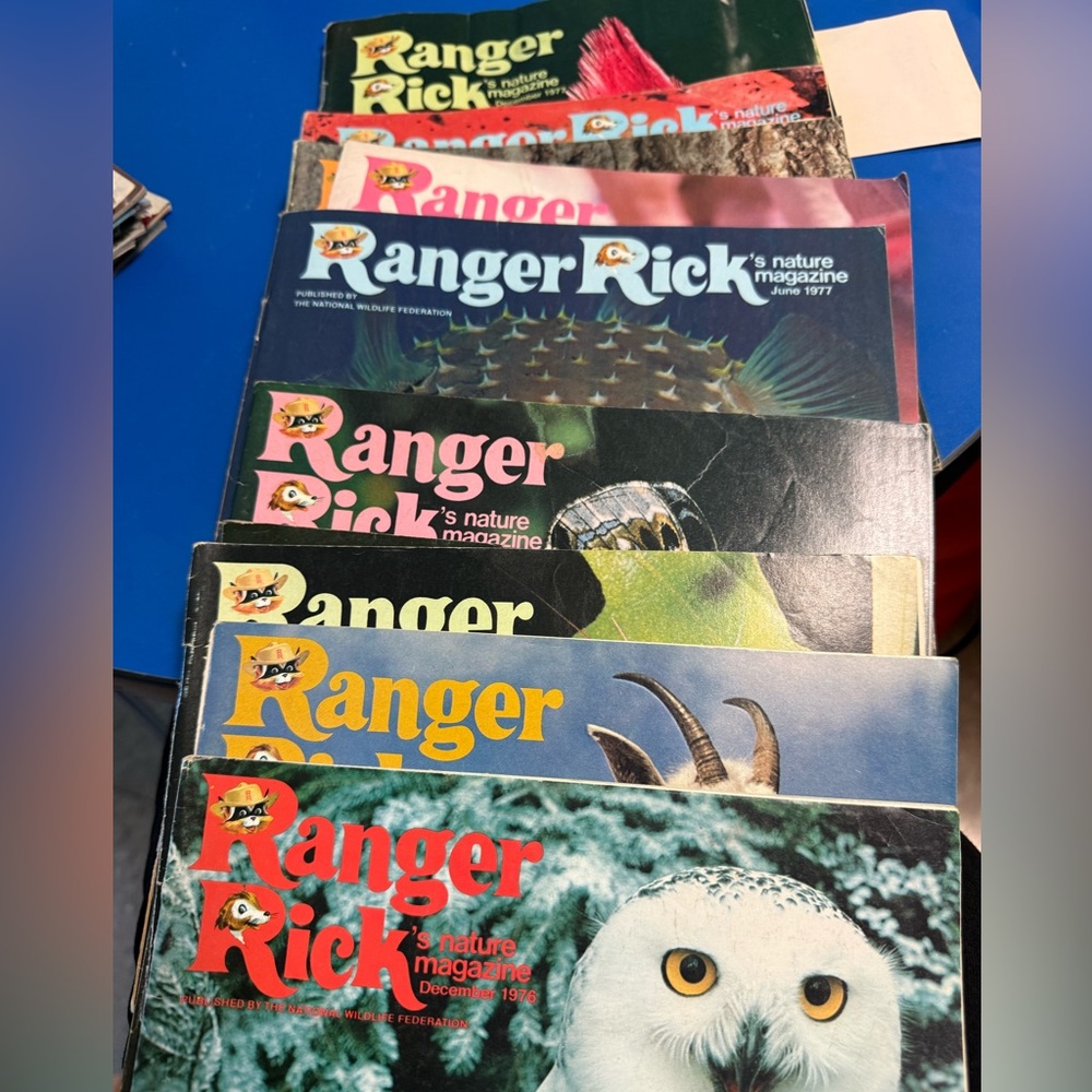 Full year 1977 Vintage Set of Ranger Rick Nature Magazines Collection